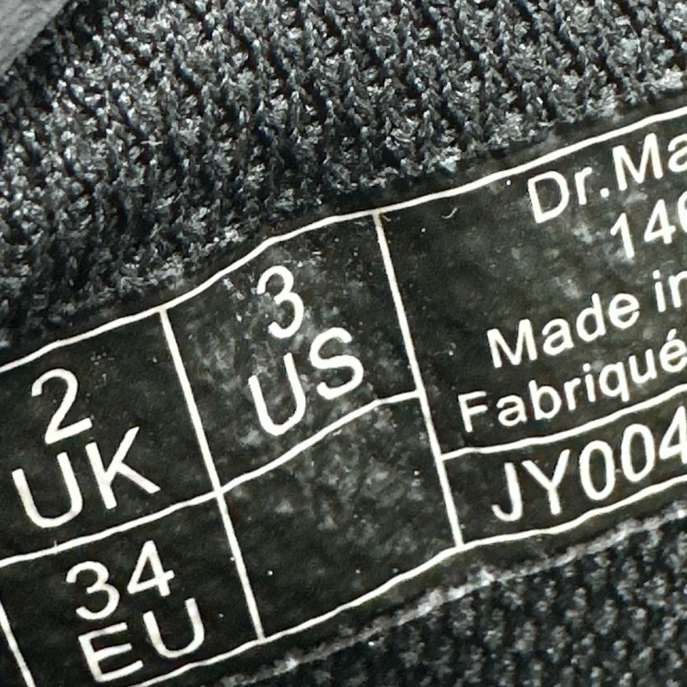 Dr Martens Black Patent Leather Lace-Up Boots with zipper size 3y